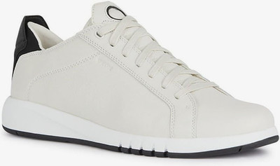 Geox Herren U Aerantis Sneaker Weiß/Schwarz UK 9 US 10 Atmungsaktiv Freizeit Trainer