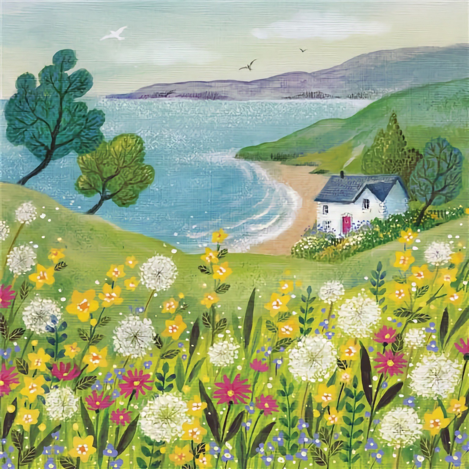 Coastal View Premium Card Scenic Male Female Birthday Thank You Congratulations