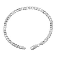 Cavill Damen Panzerkette 45Cm 925 Sterling Silber Rhodiniert GläNzend