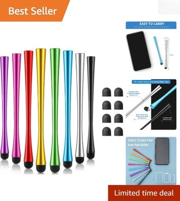Stylus Pen Set: 8 Slim Rubber-Tipped Pens for Accurate Touchscreen Navigation