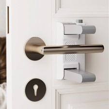 Upgrade Child Safety Door Handle Lock, White Universal Fit Lever Locks with S...