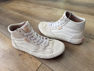 VANS The Lizzie High Top Sneakers Shoes Off White Suede Canvas Men 4.5 Women 6