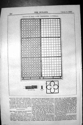 Old Mediaeval Iron Gate Chichester Cathedral Architecture 1852 Builde Victorian