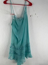 victoria secret slip dress teal medium lingerie