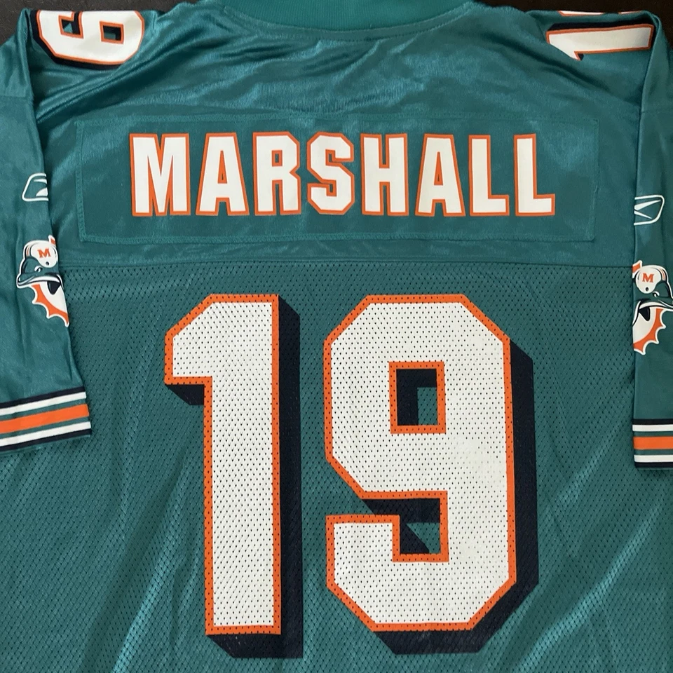 MIAMI DOLPHINS BRANDON MARSHALL ON FIELD REEBOK JERSEY SIZE XL BJR - Image 2 of 4