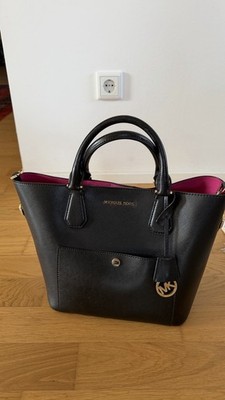 Michael Kors Damen Umhängetasche, Schwarz, Leder