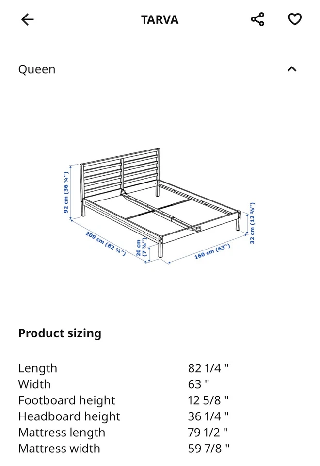 Queen Sized Bed Frame - Image 2 of 2