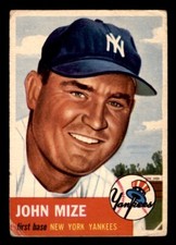 1953 Topps Baseball #77 Johnny Mize GD *i1