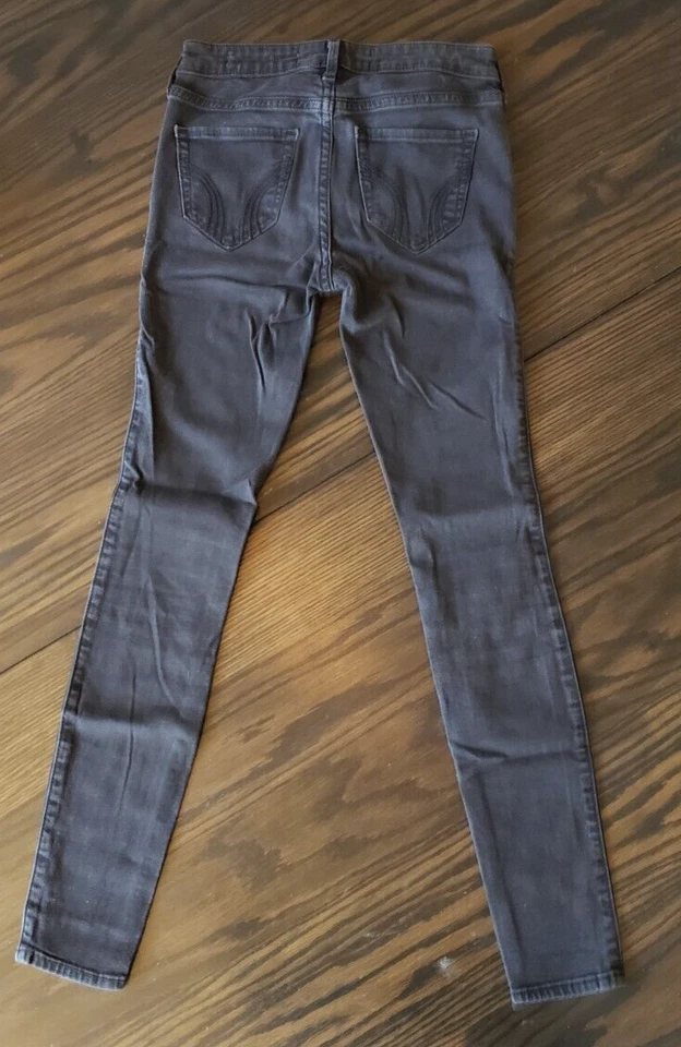 Girls Jegging HOLLISTER waist 23 length 27, 28 pair/x2 black denim legging (A1) - Image 3 of 4