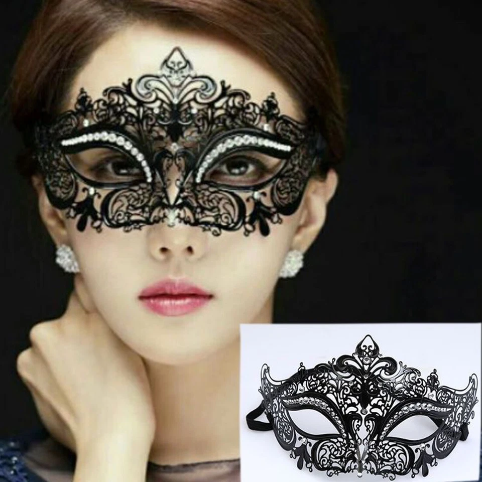 Half Face Mask Masquerade Eye Face Eyemask Women Party Halloween Costume Mask - Image 4 of 4