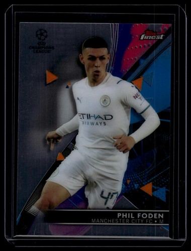 2021-22 Topps Finest UEFA Champions League #3 Phil Foden - Picture 1 of 2