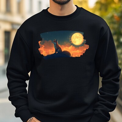 Fuchs bei Vollmond Sweatshirt Kuschelig und Perfekt für jeden Anlass S bis 4XL