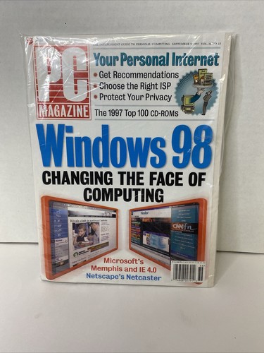 1997 SEPTEMBER 9 PC MAGAZINE WINDOWS 98 COVER/ NEW - Bild 1 von 6