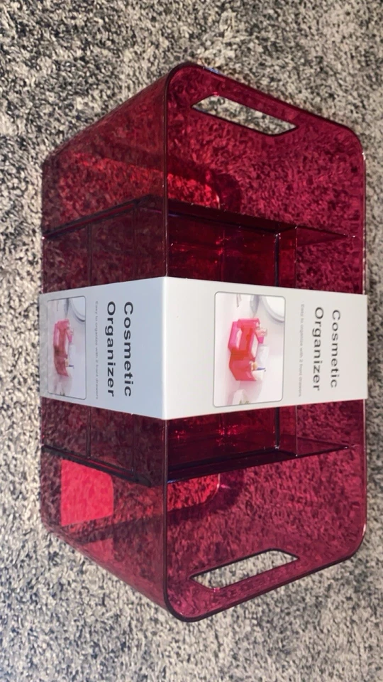 Hot Pink Acrylic makeup organizer - Image 2 of 4