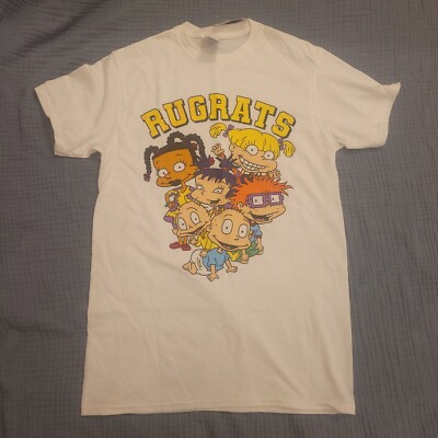 Vintage 2000's Delta Pro Weight Nickelodeon Rugrats Graphic White T-Shirt Y2K
