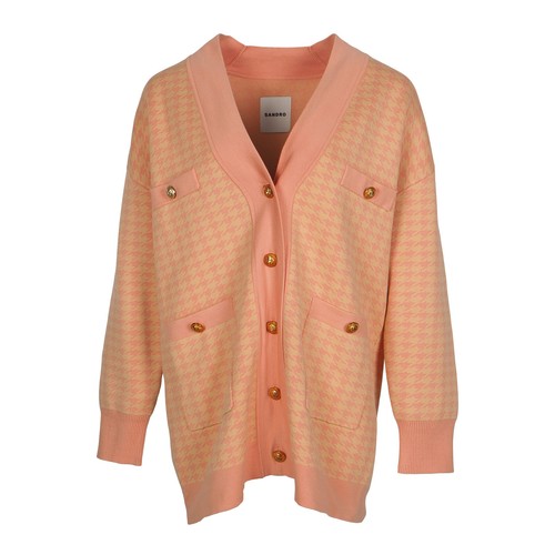 Sandro Women's Cardigan Size 1 / S Houndstooth SFPCA00310 - Picture 2 of 10