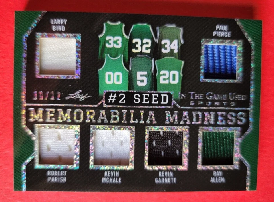 CARTÃO DE CAMISA LARRY BIRD KEVIN MCHALE PETE MARAVICH GARNETT MALONE STOCKTON #10/12 - Imagem 2 de 4