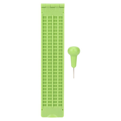 28 Cells Braille Writing Slate With Stylus Portable Learning Tool Accessory CSY