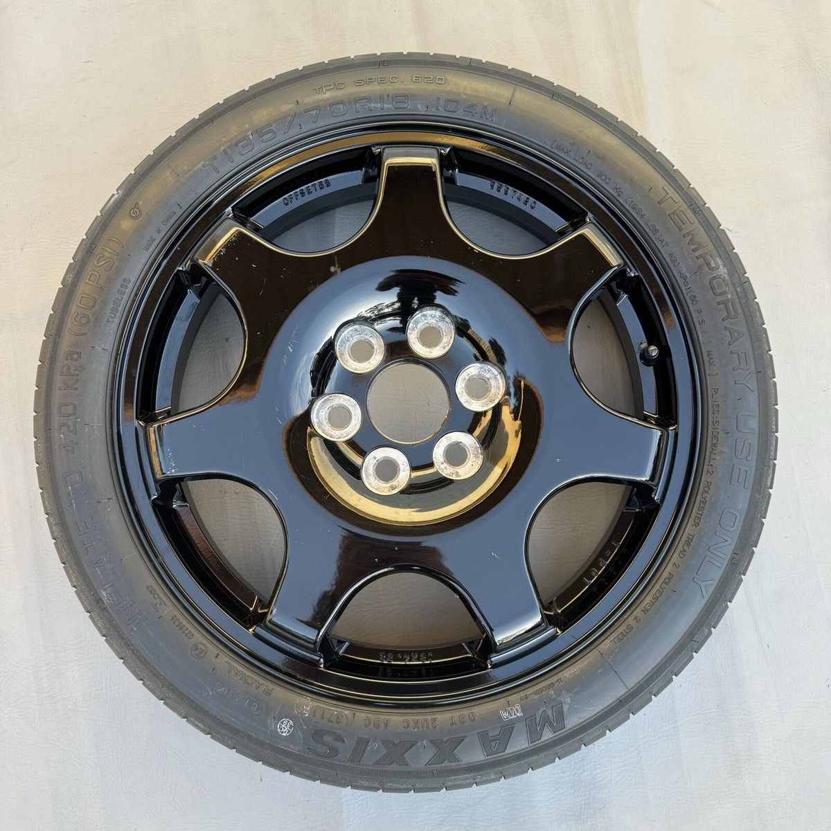10-16 CADILLAC SRX SPARE WHEEL TIRE COMPACT DONUT SPACE SAVER T135