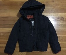 Abercrombie Kids Kempshall Down Jacket Navy With Orange Lining Kids Small