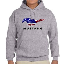 Ford Mustang USA Logo Classic Design Hoodie Sweatshirt NEW