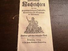 RK/... 1753 Zeitung /Corsini, Eduard Tacyt Johann Friedrich Stiebritz