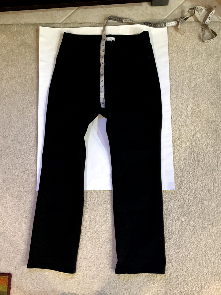 Good American Jeans Womens Black Good Legs Straight Leg Denim Size 12/