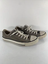 Converse Chuck Taylor All Star Gray Canvas Low Top Shoes Sneakers Sz Men 5 WO 7