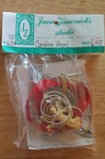 JUNE ZIMONICK'S - "Caroling Angel" SP654 Christmas Satin Ornament Kit SEALED