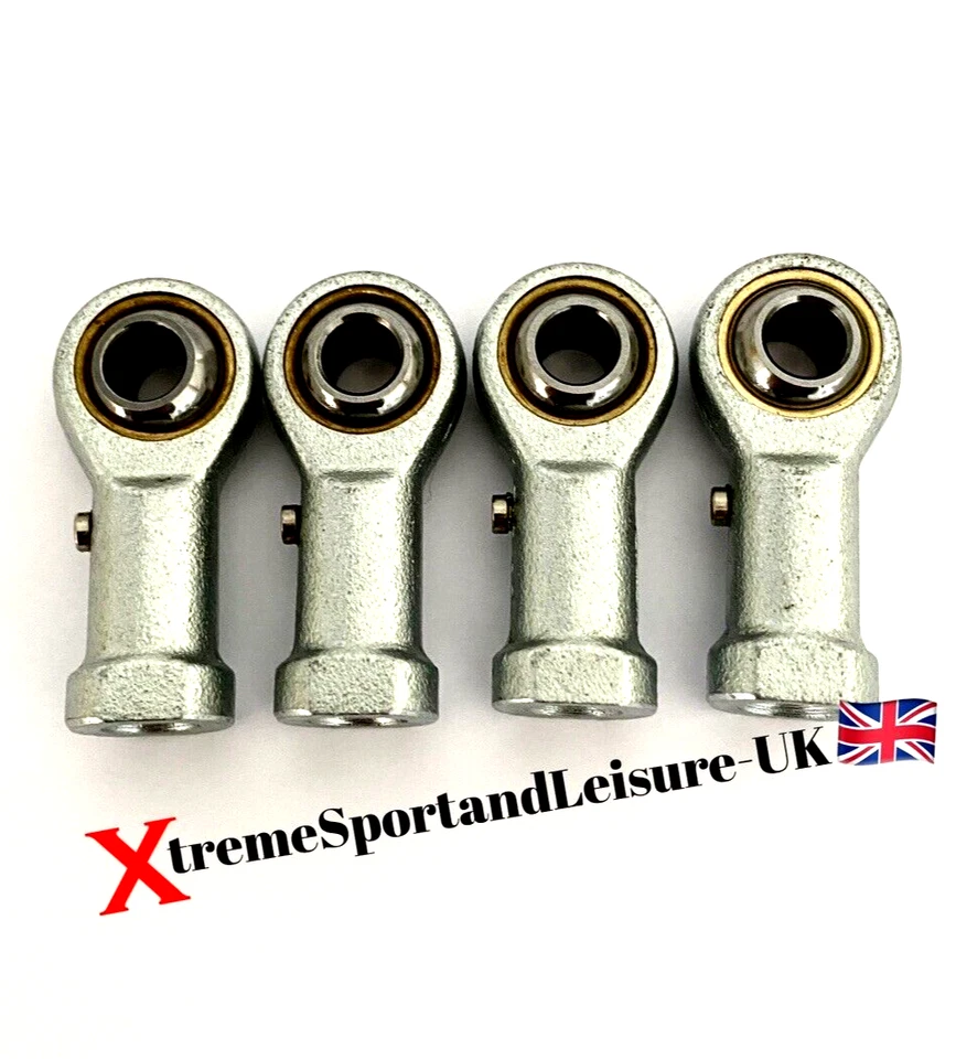 PAQUETE DE 4 EXTREMOS DE VARILLA DE PISTA DE KARTING FEMENINO M6 - JUNTAS ROSA + TUERCAS DE BLOQUEO VENDEDOR REINO UNIDO - Imagen 3 de 3