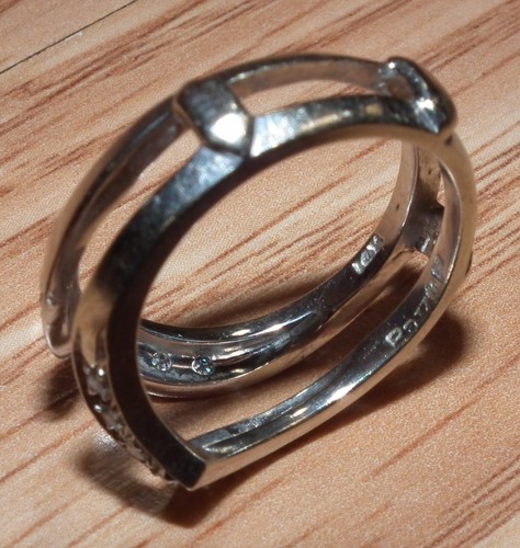 900 Platinum 10% Iridium 14K White Gold Engagement Moissanite Diamond Ring SZ: 6 - Picture 8 of 11