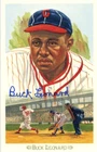 BUCK LEONARD AUTOGRAPHED PEREZ STEELE NEGRO LEAGUE CELEBRATION CARD