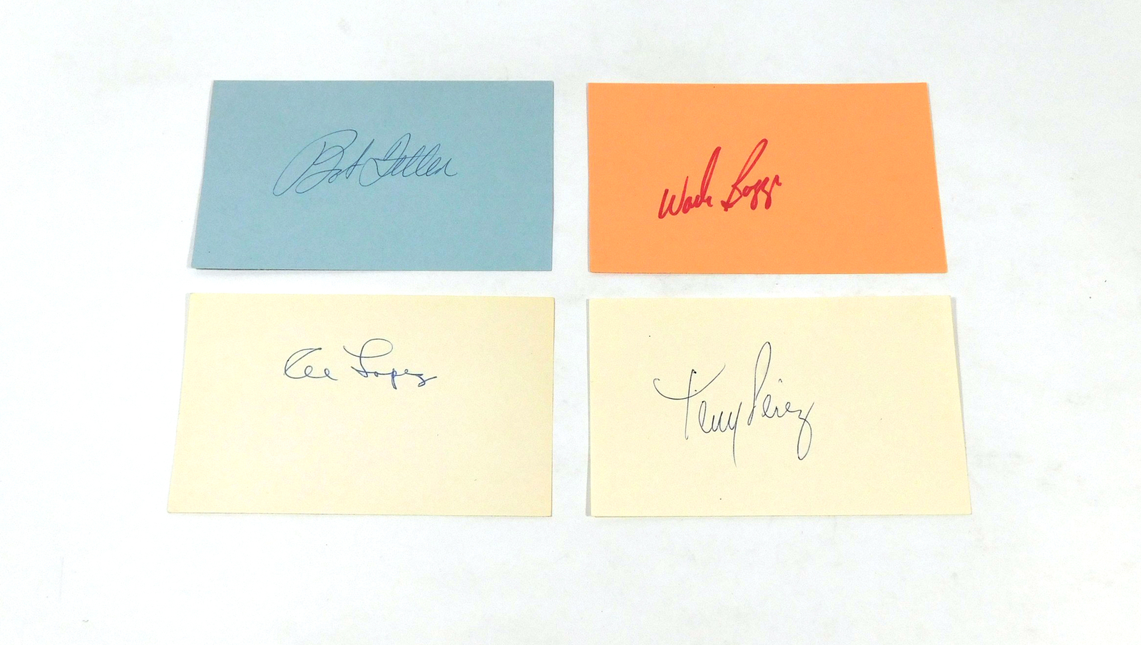 Lot of (8) Different Baseball Hall of Famers Signed 3 x 5 Index Cards