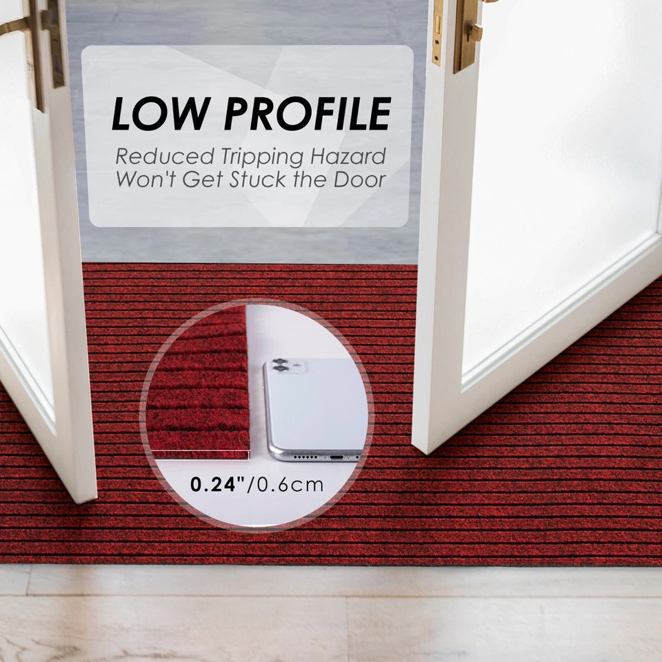 Runner Rug 2 x 6, 3 x 10 ft Hallway Non Slip Rubber Rugs for Kitchen Carpet - Image 3 of 4