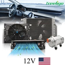 Treeligo 12V Underdash Cool Air Conditioner Auto Kit Universal Electric AC Unit