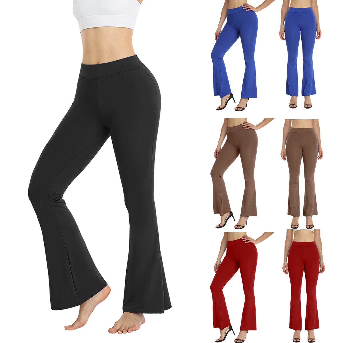 Women Bootcut Yoga Pants High Waist Bootleg Flare Pants Running