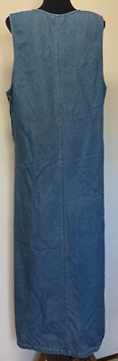 vermont country store denim dress Women's Pintuck Cotton Denim Dress - Blue - XL