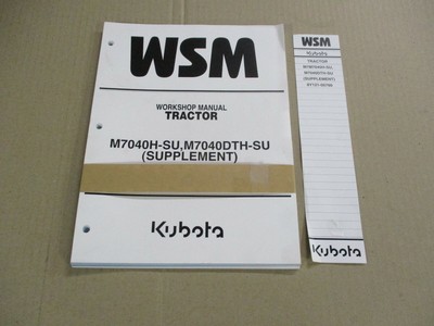 New Old Stock Kubota M7000 Series Tractor Workshop Manual Supplement Manuals Ebay