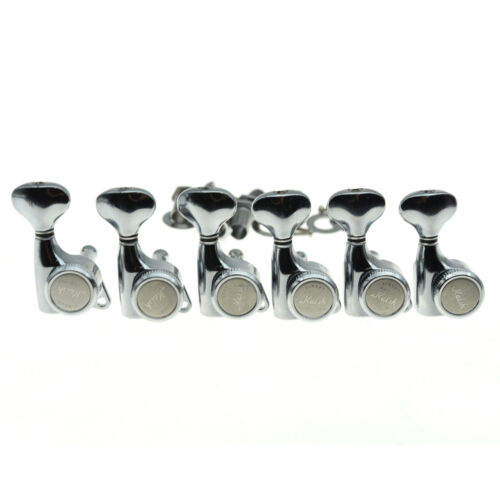 KAISH 18:1 Guitar Locking Tuners Machine Heads Tuning Keys for Strat/Tele Chrome - Afbeelding 1 van 8