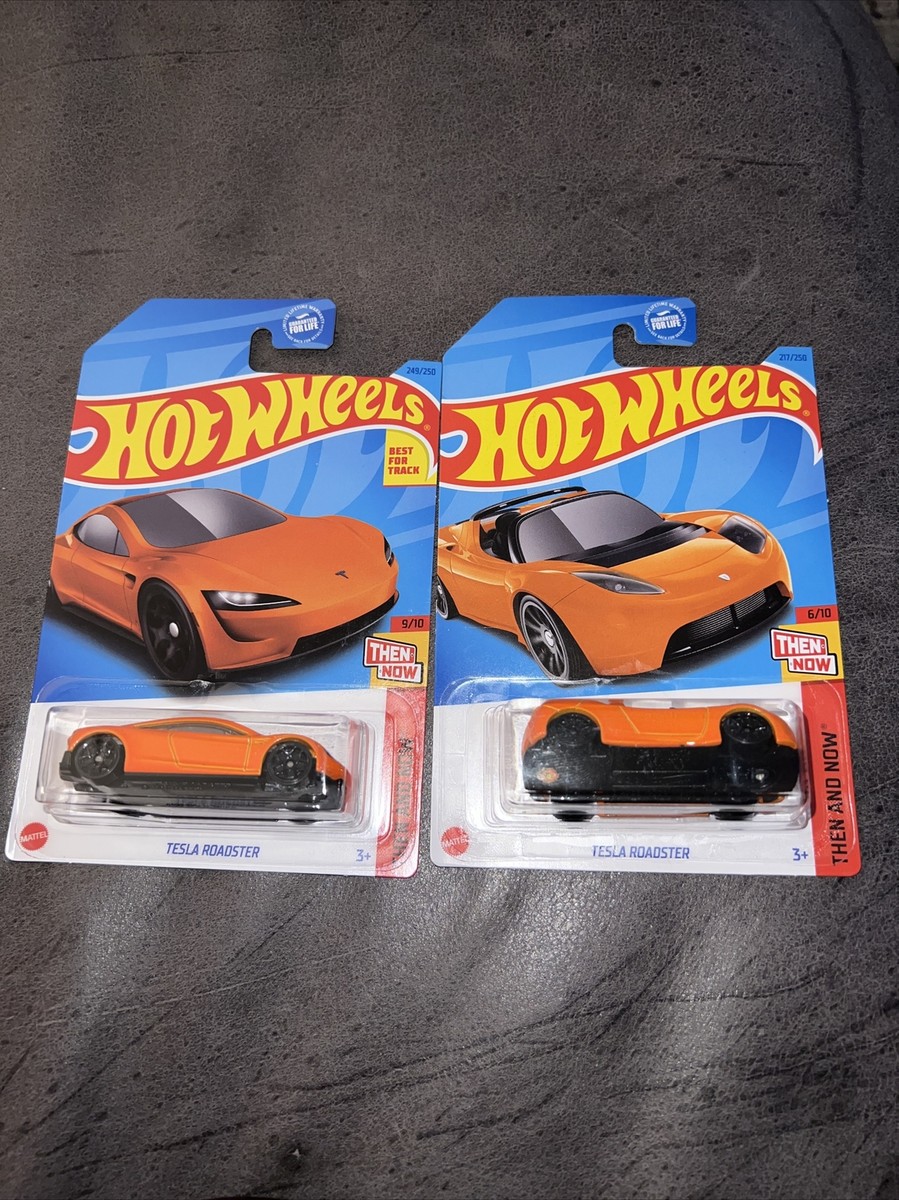 2023 Hot Wheels Set Of 2 Tesla Roadster Orange 249/250-217