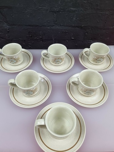 6 x Royal Doulton Florinda LS1042 Coffee Cups and Saucers Set - Picture 2 of 4