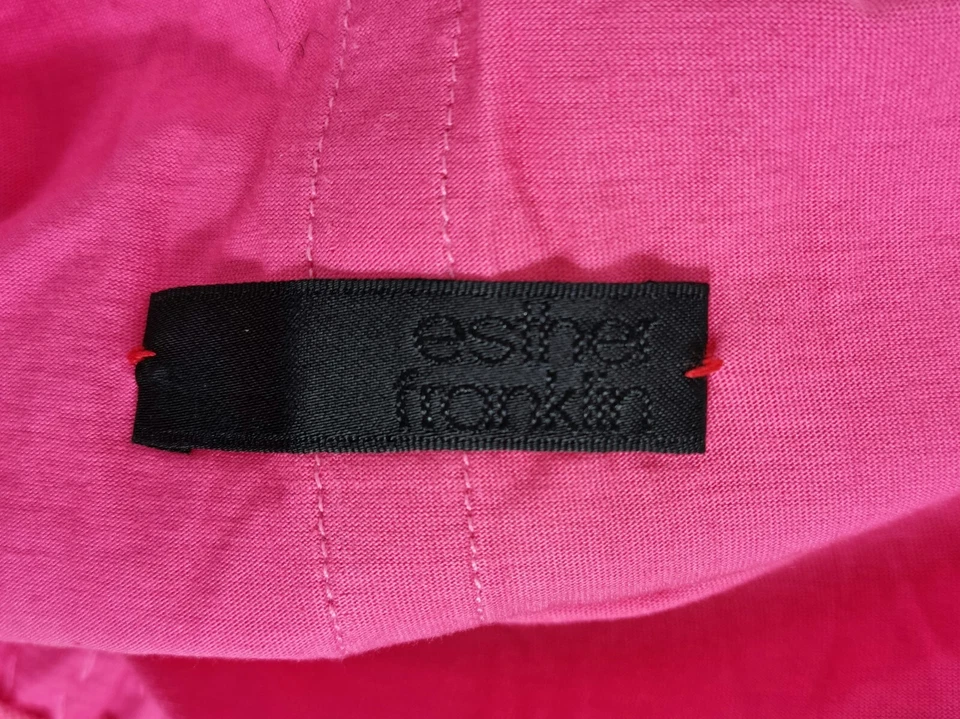 Chaqueta Blusa Envolvente de Camiseta Algodón Rosa Caliente Talla S/M Lentejuelas de Esther Franklin Foto 4 de 4