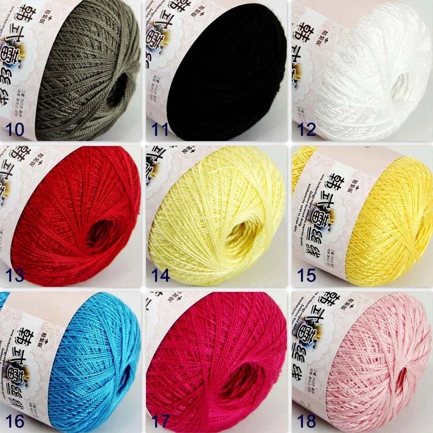 Venta 1 bolax50 g Nuevo Suave Mano Algodón Encaje Lana Hilo Crochet Mantón Bufanda Tejer Foto 3 de 4