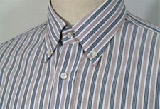  850 LORO PIANA Regular Fit Men's Fine Stripe Cotton Shirt 15-1/2 35 Made Italy