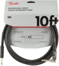 Fender Professional Guitar/Instrument Cable, Straight-Right Angle, 10' ft