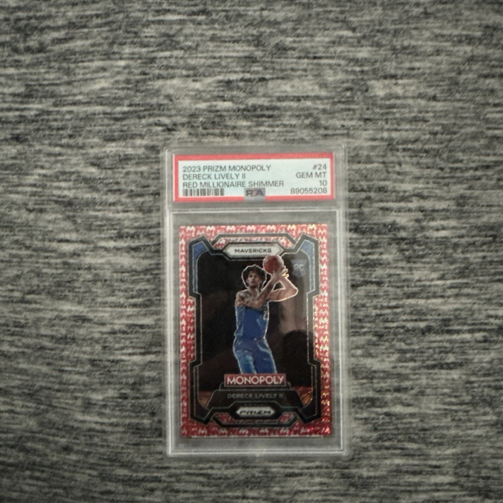 2023 Prizm Monopoly Dereck Lively II Red Millionaire Shimmer #/100 PSA 10