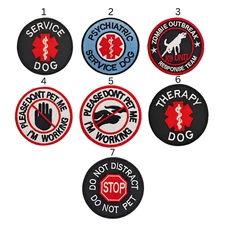 Service Dog K-9 Emotional Support Embroidery Hook and Loop Patch