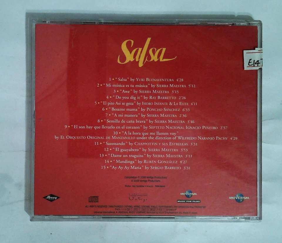 Various – Bande Originale Du Film Salsa PHCA-1113 JAPAN CD Foto 3 de 3