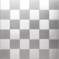 Silber Mosaik KüChenrüCkwand Fliesenspiegel Selbstklebend Metall WB200-4MM99