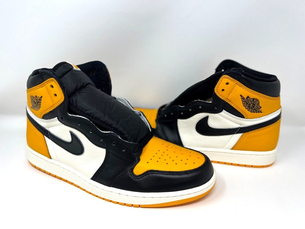 Air Jordan 1 Retro High OG Taxi Yellow Toe GS 575441-711 size 6.5Y